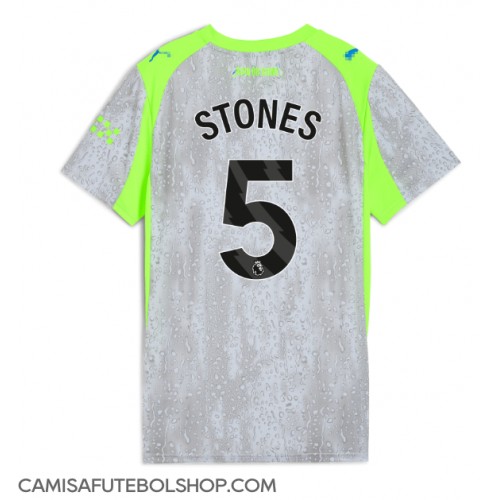 Camisa de time de futebol Manchester City John Stones #5 Replicas 3º Equipamento Feminina 2025-26 Manga Curta